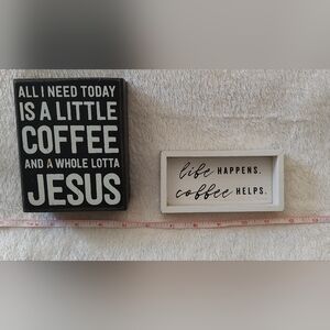 Black and White Coffee Bar Decor Set